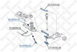 BIELETA STABILIZATOR STELLOX 56-00500-SX - Compatibil cu FORD