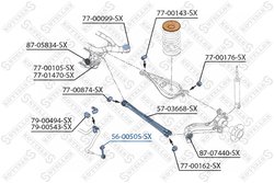 Bieleta stabilizator Stellox 56-00505-SX