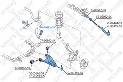 BIELETA STABILIZATOR STELLOX 56-00621-SX - Compatibil cu DACIA, RENAULT