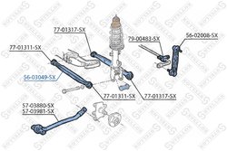 BRAT SUSPENSIE STELLOX 56-03049-SX - Compatibil cu ALFA ROMEO
