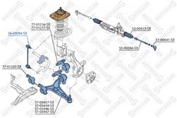 BIELETA STABILIZATOR STELLOX 56-03094-SX - Compatibil cu CITROEN, FIAT, LANCIA, PEUGEOT