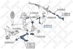 BIELETA STABILIZATOR STELLOX 56-04111-SX - Compatibil cu CITROEN, PEUGEOT