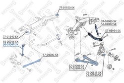 BIELETA STABILIZATOR STELLOX 56-05047-SX - Compatibil cu AUDI, PORSCHE, VW