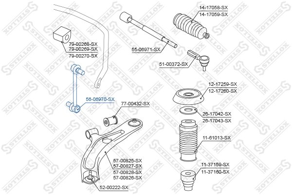 Bieleta stabilizator Stellox 56-06970-SX