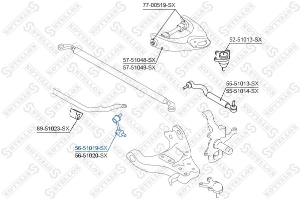 Bieleta stabilizator Stellox 56-51019-SX