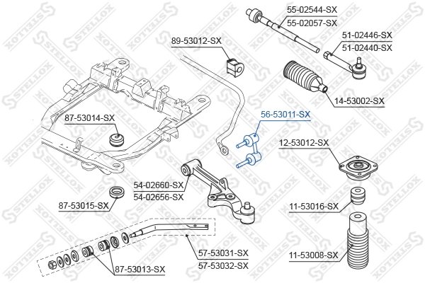 Bieleta stabilizator Stellox 56-53011-SX