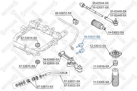 Bieleta stabilizator Stellox 56-53011-SX