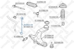 Bieleta stabilizator Stellox 56-53017-SX