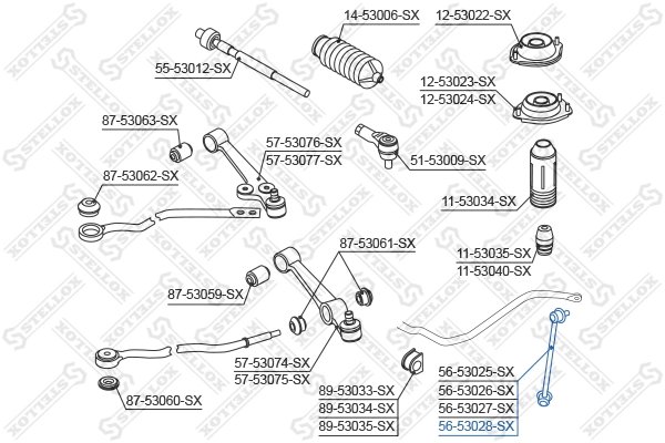 Bieleta stabilizator Stellox 56-53028-SX