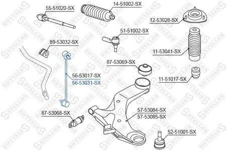 Bieleta stabilizator Stellox 56-53031-SX