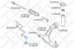 Bieleta stabilizator Stellox 56-74045-SX