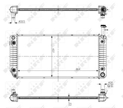 Radiator racire motor NRF 56093