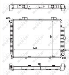 Radiator racire motor NRF 56139