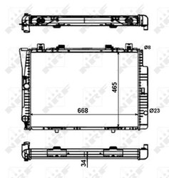 RADIATOR RACIRE MOTOR NRF 56142 - Compatibil cu MERCEDES-BENZ