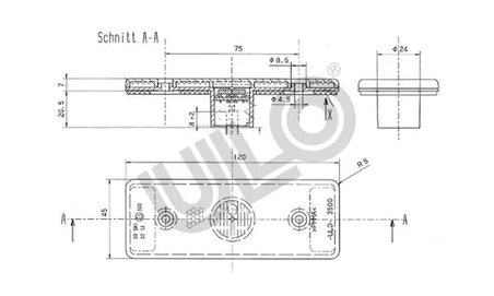 LAMPA LATERALA ULO 5615-27 - Piesa auto compatibila cu mai multe marci