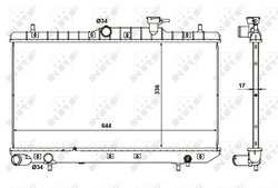 Radiator racire motor NRF 56155