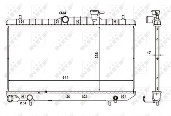 Radiator racire motor NRF 56155