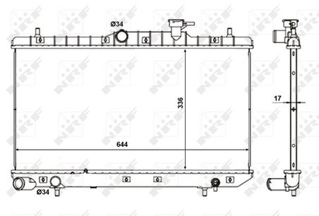 Radiator racire motor NRF 56155