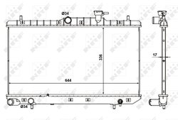 Radiator racire motor NRF 56155