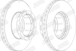 DISC FRANA JURID 567110J - Compatibil cu MERCEDES-BENZ, SETRA
