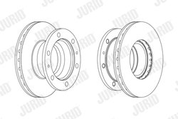 DISC FRANA JURID 567127J - Compatibil cu IVECO