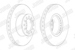 DISC FRANA JURID 567408J - Compatibil cu ERF, MAN, OPTARE