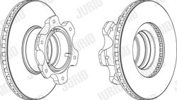DISC FRANA JURID 567763J - Compatibil cu MERCEDES-BENZ