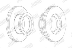 DISC FRANA JURID 567765J - Compatibil cu MERCEDES-BENZ