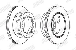 DISC FRANA JURID 567810J - Compatibil cu MERCEDES-BENZ, VW