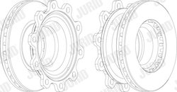 DISC FRANA JURID 569022J - Piesa auto compatibila cu mai multe marci