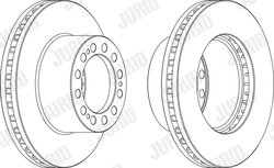 DISC FRANA JURID 569109J - Piesa auto compatibila cu mai multe marci