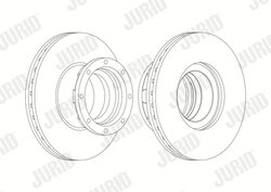 DISC FRANA JURID 569108J - Compatibil cu MAN, MERCEDES-BENZ