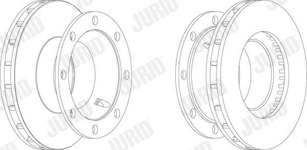 DISC FRANA JURID 569123J - Piesa auto compatibila cu mai multe marci