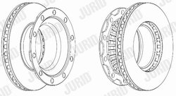 DISC FRANA JURID 569141J - Piesa auto compatibila cu mai multe marci