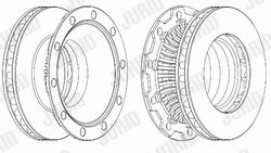 DISC FRANA JURID 569145J - Piesa auto compatibila cu mai multe marci