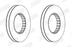 DISC FRANA JURID 569213J - Compatibil cu RENAULT TRUCKS, VAN HOOL, VOLVO