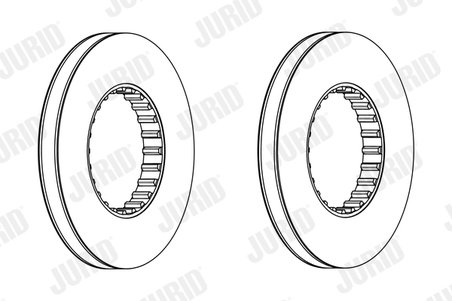 DISC FRANA JURID 569213J - Compatibil cu RENAULT TRUCKS, VAN HOOL, VOLVO
