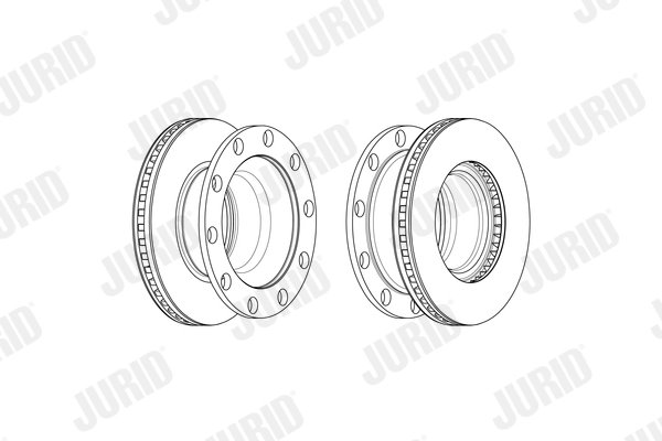 DISC FRANA JURID 569257J - Compatibil cu RENAULT TRUCKS, VOLVO