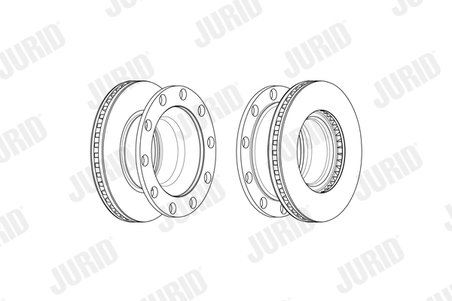 DISC FRANA JURID 569257J - Compatibil cu RENAULT TRUCKS, VOLVO