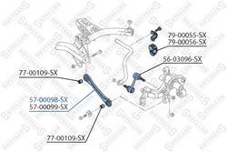 BRAT SUSPENSIE STELLOX 57-00098-SX - Compatibil cu AUDI, SEAT, SKODA, VW