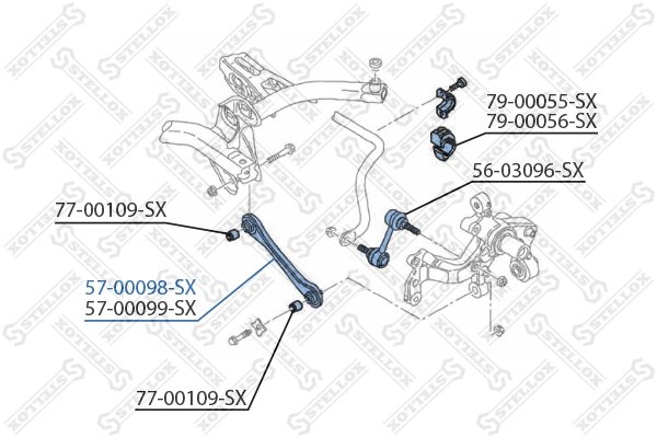 BRAT SUSPENSIE STELLOX 57-00098-SX - Compatibil cu AUDI, SEAT, SKODA, VW