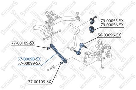 BRAT SUSPENSIE STELLOX 57-00098-SX - Compatibil cu AUDI, SEAT, SKODA, VW