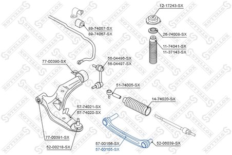 BRAT SUSPENSIE STELLOX 57-00155-SX - Compatibil cu NISSAN