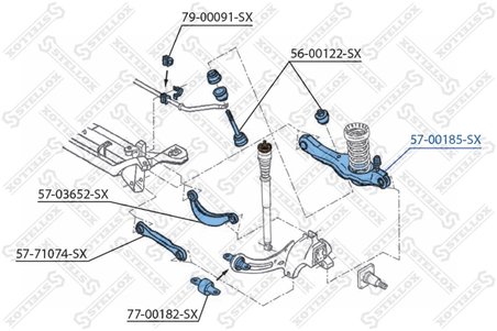 BRAT SUSPENSIE STELLOX 57-00185-SX - Compatibil cu FORD, MAZDA, VOLVO