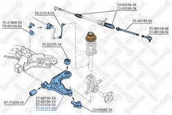 BRAT SUSPENSIE STELLOX 57-01011-SX - Compatibil cu FORD, MAZDA