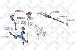 BRAT SUSPENSIE STELLOX 57-02754-SX - Compatibil cu CITROEN, FIAT, LANCIA, OPEL, PEUGEOT