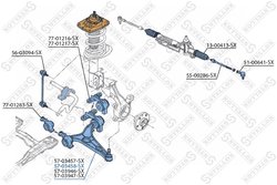 BRAT SUSPENSIE STELLOX 57-03458-SX - Compatibil cu CITROEN, FIAT, LANCIA, PEUGEOT