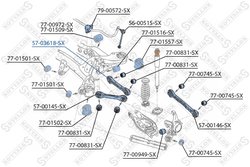 BRAT SUSPENSIE STELLOX 57-03618-SX - Compatibil cu BMW, BMW (BRILLIANCE)