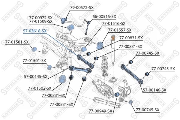 BRAT SUSPENSIE STELLOX 57-03618-SX - Compatibil cu BMW, BMW (BRILLIANCE)