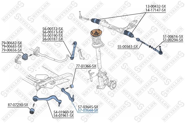Brat suspensie Stellox 57-03644-SX